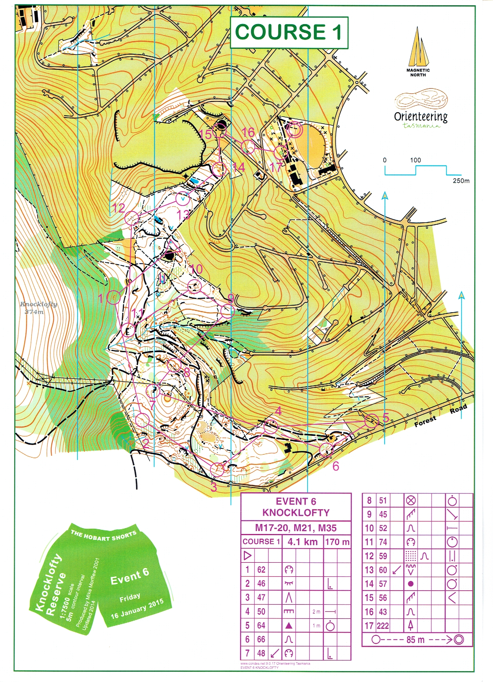 Hobart Shorts Event 6 (16/01/2015)